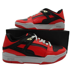 Puma Slipstream INVDR Shoes Men Sz 10.5 Red Black Leather Low Top 389968-01 1S9